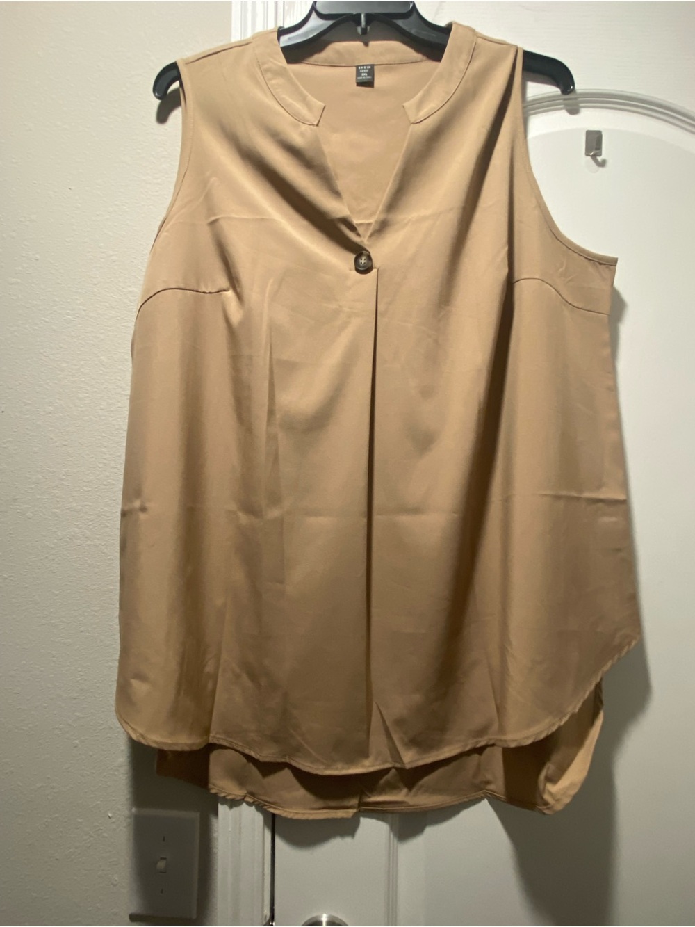 SHEIN Beige Cold-Shoulder Sleeveless Tunic